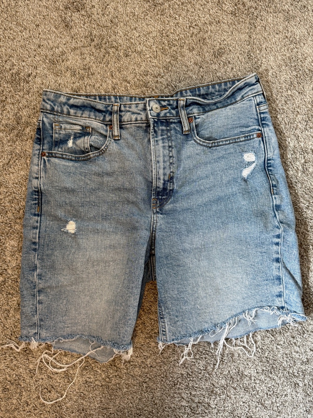 Old Navy Light Blue Distressed Denim Cutoff Shorts